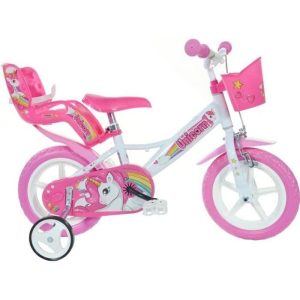Barncykel 12" ENKELHORN - 3 till 5 år - Rosa